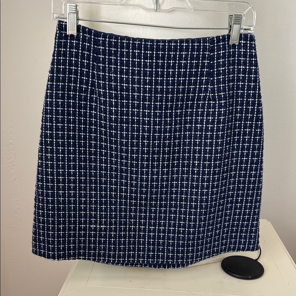 Lilly Pulitzer Blue and White Mini Pencil Skirt